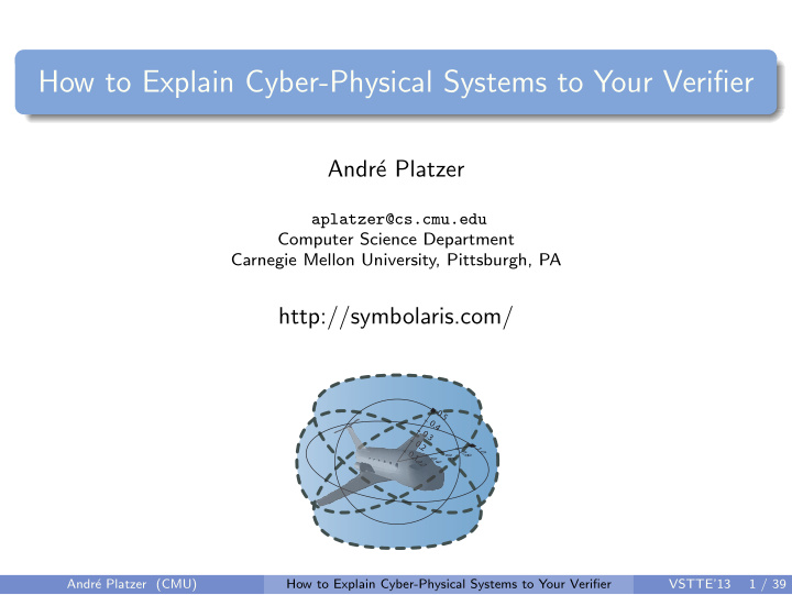 how to explain cyber physical systems to your verifier