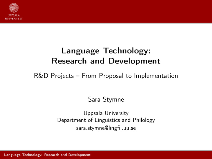 language technology research and development