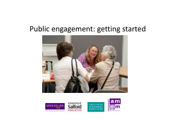 Public engagement: getting started  Introduction  Afterlife of Heritage Research
