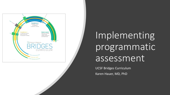 implementing programmatic assessment