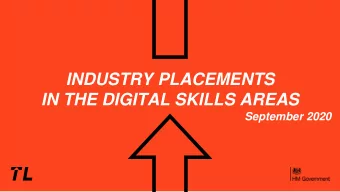 IN THE DIGITAL SKILLS AREAS  September 2020  WELCOME  Meet the workforce of the future T Levels are