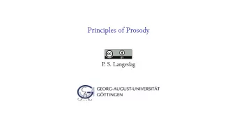 Principles of Prosody  P  . S. Langeslag  Stress-Timed vs Syllable-Timed Languages  (1)  The hills