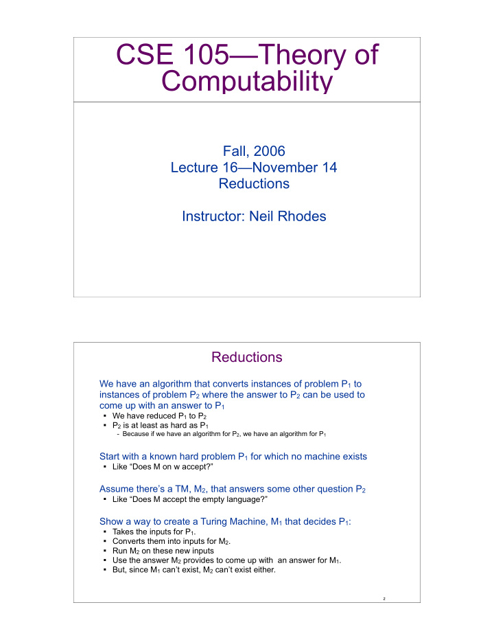 cse 105 theory of computability