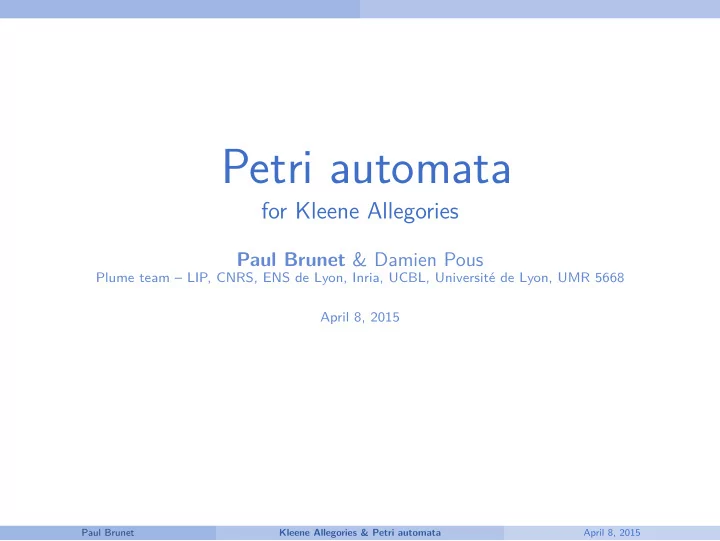 petri automata