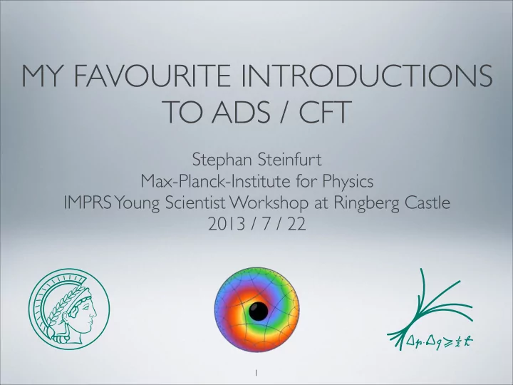 my favourite introductions to ads cft