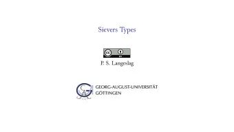 Sievers Types  P  . S. Langeslag  Overview: Basic Patterns  Table 1: The basic Sievers types  Type