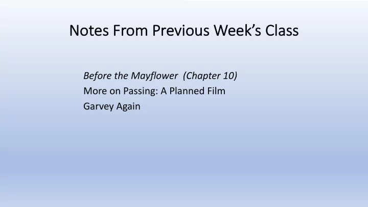 no notes f from p m previous w week s c class