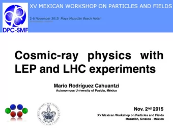 Plan  of  this  talk   a. Introduc+on     b. Results  from  LEP     c.