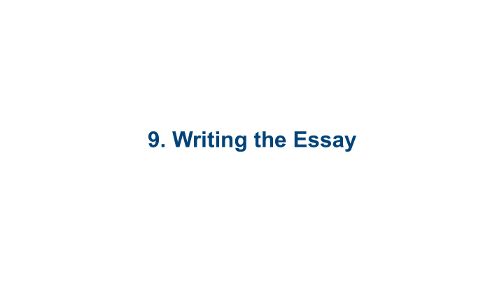 9 writing the essay 9 1 analyzing a poem 9 2 writing a