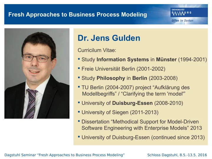dr jens gulden