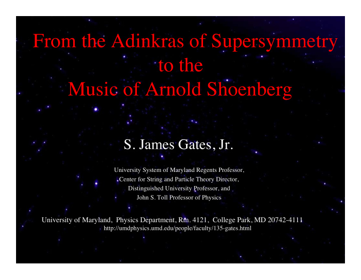from the adinkras of supersymmetry to the music of arnold