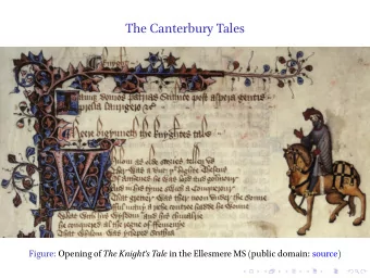 The Canterbury Tales  .  ..  ..  .  .  .  ..  .  .  ..  .  .  ..  .  .  ..  .  ..  .  .  .  ..  .