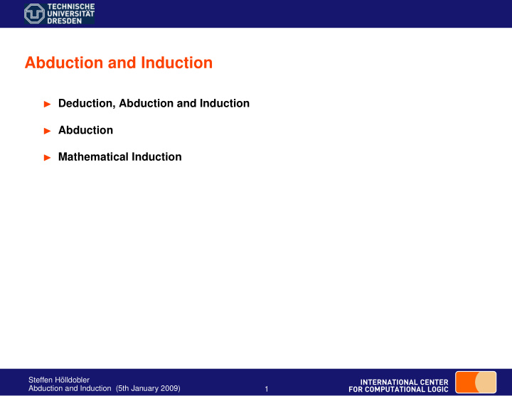 abduction and induction