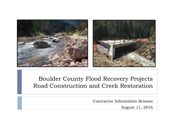 boulder county flood recovery projects road construction