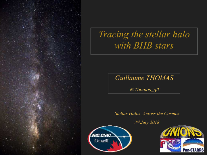 tracing the stellar halo with bhb stars