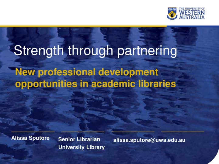 strength through partnering