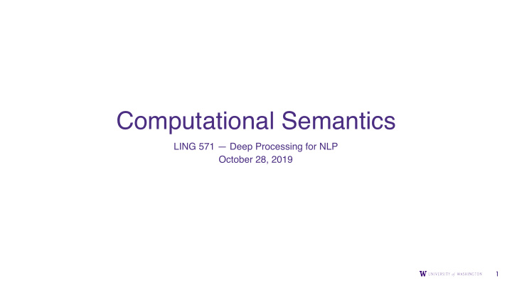 computational semantics