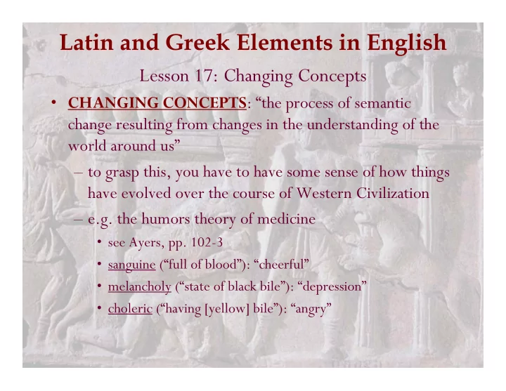 latin and greek elements in english