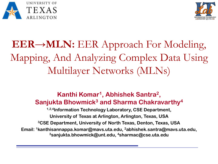 mapping and analyzing complex data using