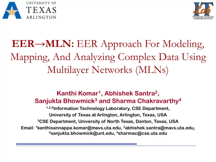 mapping and analyzing complex data using