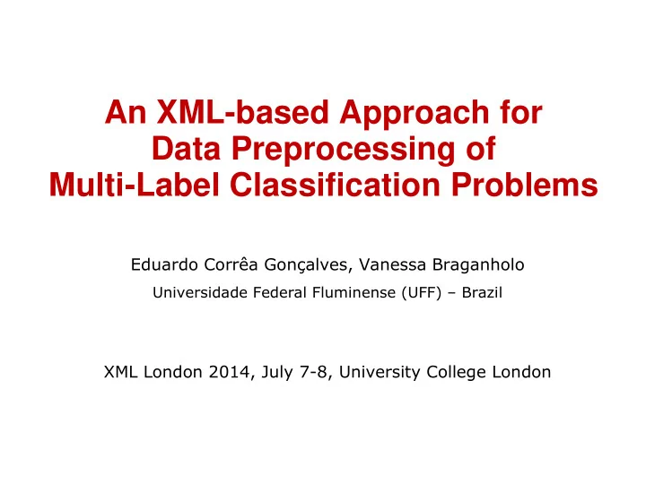 data preprocessing of