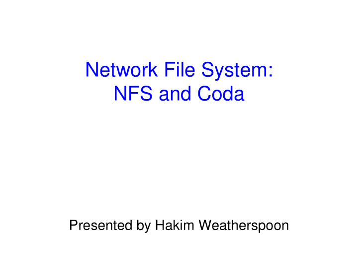 network file system