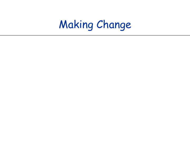 making change making change