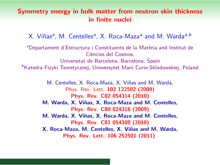 symmetry energy in bulk matter from neutron skin