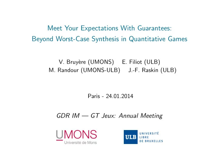 meet your expectations with guarantees beyond worst case