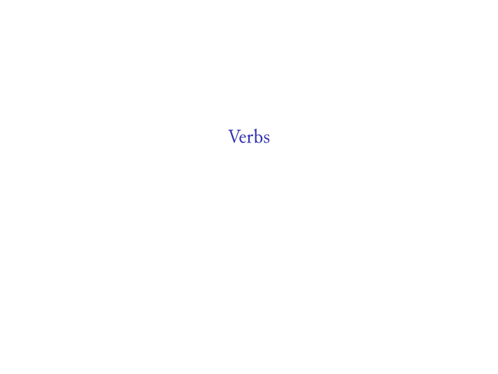 verbs