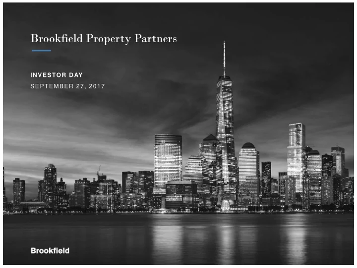 brookfield property partners