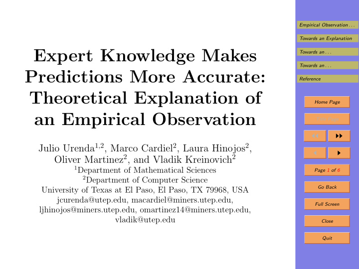 expert knowledge makes