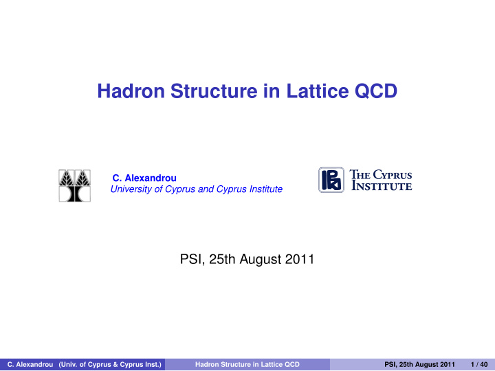 hadron structure in lattice qcd