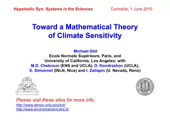 The IPCC process: results and further questions   Natural climate variability as a source