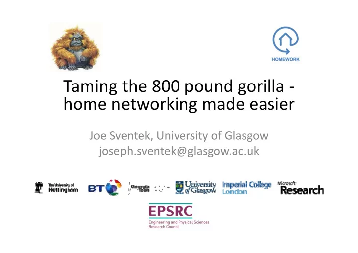 taming the 800 pound gorilla h home networking made