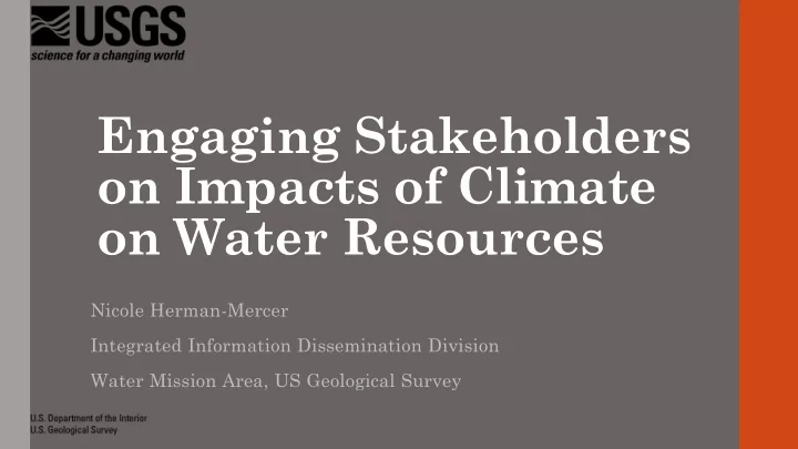 engaging stakeholders