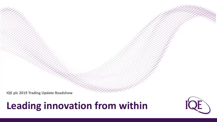 leading innovation from within disclaimer