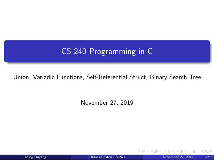 cs 240 programming in c