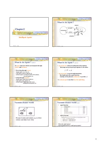 Chapter2  Intelligent Agents  2  20070308     chap2  1  20070308     chap2 What Is An Agent ?