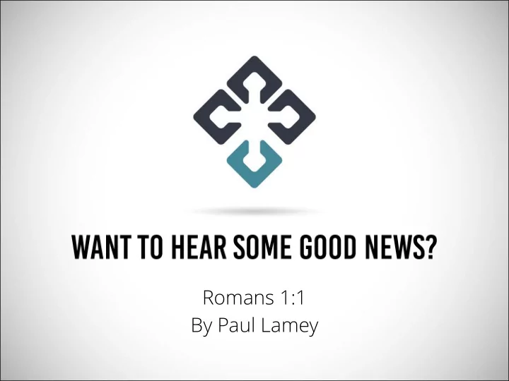 romans 1 1