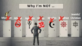 Why Im NOT  Why Im NOT  Why Im NOT a Jew...  Or Am I? Why Im NOT a Jew...  Or Am