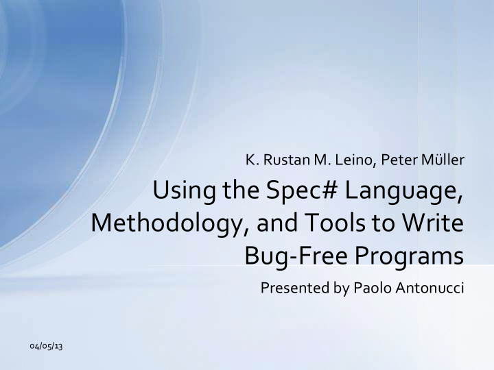 methodology and tools to write