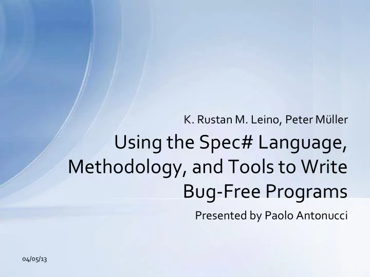 methodology and tools to write
