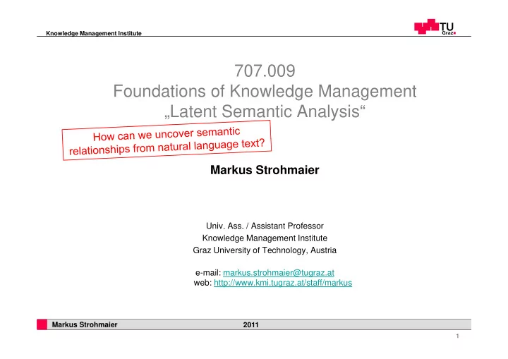 707 009 foundations of knowledge management g g latent
