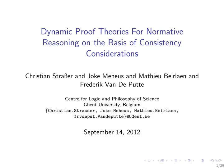 dynamic proof theories for normative reasoning on the