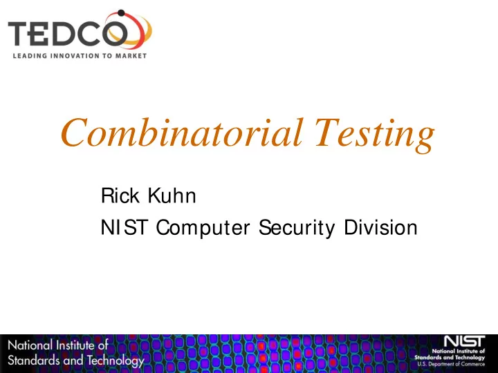 combinatorial testing