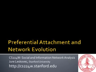 http://cs224w.stanford.edu  10/31/2012  Jure Leskovec, Stanford CS224W: Social and Information