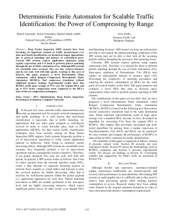 I  N the past few years, network traffic characterization has  several consecutive transitions lead