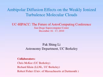 Ambipolar Diffusion Effects on the Weakly Ionized  Turbulence Molecular Clouds  UC-HIPACC: The