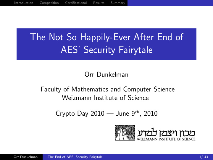 the not so happily ever after end of aes security